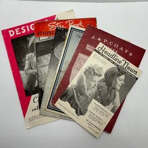 Antique Crochet Booklets Magazines Patterns 5 Booklets & 1 Pamphlet